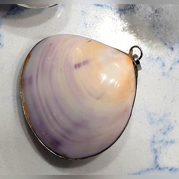 VINTAGE Clam Shell Pendant - Picture 8 of 11